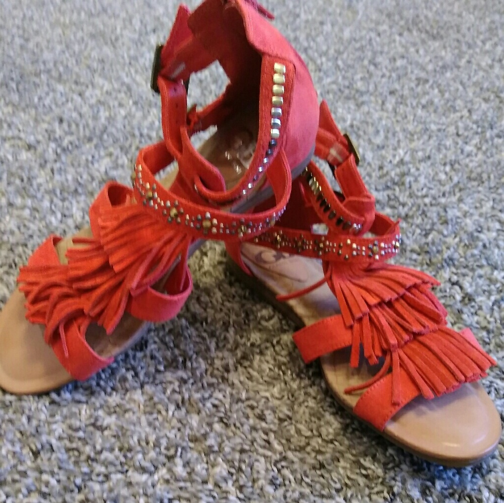 Gianni Bini Sandals (Studs,  Fringe, Bono 6.5) NEW